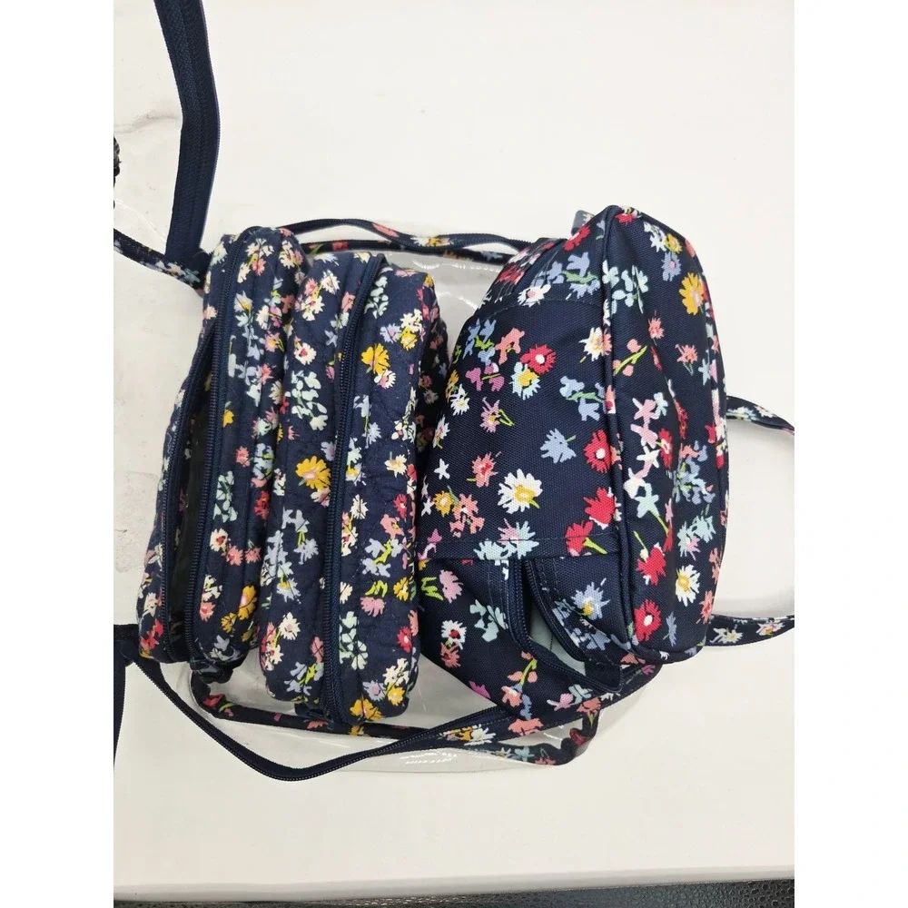 Vera‎ Bradley Scattered Wildflower Garden Floral Cosmetic Set Makeup Organizer